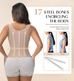 SHAPSHE Waist Trainer Corset for Women Tummy Control Sport Workout Body Shaper Vest for Postpartum Gym Zipper and Hooks Tan XS