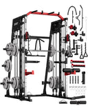 GarveeLife Smith Machine Home Gym All in One, 2200LBS Squat Rack Power Cage