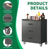 Metal Garage Storage Cabinets System, 7-Pcs Workshop Tool Cabinet Set,Black