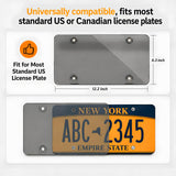 License Plate Cover License Plate Frames: 2 PCS License Plate Protector - Plastic car Front/Rear License Plate Cover with Screw Cap for US Standard Cars (Transparency)