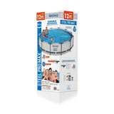 Bestway Steel Pro MAX Above Ground Swimming Pool (12' x 30") | Round Outdoor Backyard Family Pool with Tritech® Puncture-Resistant Liner | Easy Setup | Includes Filter Pump for Clean, Clear Water