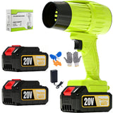Handheld Leaf Blower Cordless, Turbo Jet Mini Blower Compatible with Makita Batteries, 2×4.0Ah Rechargeable Battery, Portable Compact Blower for Lawn Patio Car Dust Leaves Snow (Yellow)