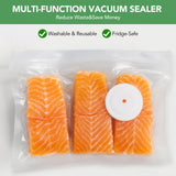 Electric Mason Jar Vacuum Sealer | 3 in 1 Vacuum Sealer for Mason Jars with 30 Lids (Wide/Reg)+5 Food Storage Bags,One-Tap Control,Mason Jar Sealer for Canning Pickling Meal Prep & Dry Goods