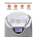 Comfort Zone Electric Oscillating Ceramic Tower Space Heater, Remote, Backlit Digital Thermostat & Temperature Display, Timer, & Overheat Sensor, Ideal for Home, Bedroom, & Office, 1,500W, CZ499R