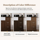 DELUXE LIVING 48" Bathroom Vanity with Sink, Fully Assembled, Walnut