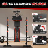 MAIDOMA 1500LB 8 IN 1 Weight Bench with Leg Extension