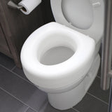 Enhanced Comfort 5" Raised (Round) Toilet Seat Riser | 3 Slip Resistant HealthSmart