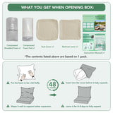 Summsun Patio Chair Cushions Set of 4, Faux Linen Outdoor Furniture Cushions