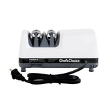 Chef'sChoice Professional Electric Knife Sharpeners UltraHone With 100-Percent Diamond Abrasives And Precision Angle Guides For 20-Degree Straight-Edge and Serrated Knives, 2-Stage, White