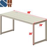 SHW 48-Inch Commercial-Grade Office Computer Desk, Maple