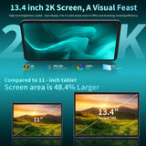 13 Inch Tablet, Android 16 Tablet with Keyboard, 32GB+256GB+2TB Expand, 120Hz 1920x1200 IPS Display