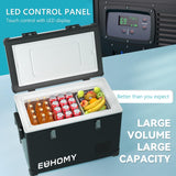 EUHOMY 12 Volt Refrigerator, 48QT Electric Cooler Powered by SECOP, Car Refrigerator -4℉~68℉, 12V