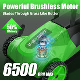 V-MODEST Cordless Lawn Mower, Electric Small Lawn Mower with 2 x 21V 4.0Ah Battery, Lightweight Mini Lawn Mower with Brushless Motor, 3 Cutting Heights, Garden Yard Lawn Care