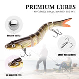 Pumowu Fishing Lures Set， Multi-Stage Bait ，Slow Sinking Bionic Bait ， Freshwater Saltwater bass Bionic Bait bass， Men's Fishing Gift Pumowu