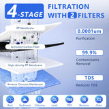 Vortopt DR2 1000GPD Tankless RO Water Filter System Under Sink