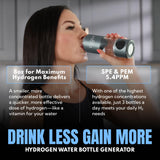 EVOLV Hydrogen Water Bottle Generator - SPE & PEM Water Ionizer 5PPM, Highest Concentrated Dose - 8oz Hydrogenated Water Bottle for Improved Energy & Inflammation Support - Convenient & Easy to Use