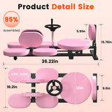 Pink Leg Stretcher Split Machine — 0-200° Adjustable Stretching Trainer for Women & Kids, Heavy Duty Steel Frame, 220LBS Capacity, Home Gym Flexibility Equipment