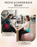 Trideer Yoga Ball Chair with Base for Office Desk, Exercise & Stability Ball Seat, Pilates Ball for Core Training, Pregnancy Ball for Comfort, Back Pain Relief & Active Sitting