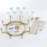 Untrammelife 30" Gold Wagon Wheel Drum Chandelier