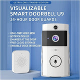 Solar-Powered Wireless Doorbell with Hd Peephole Camera