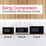 SHARP Compact Countertop Microwave Oven with Removable 10" Carousel Turntable, 700 Watt, 0.7 Cubic Feet, Black