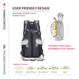 Bseash 50L Hiking Backpack, Water Resistant Lightweight Outdoor Sport Daypack Travel Bag for Camping Climbing Skiing Cycling (Army Green - With Shoe Compartment)