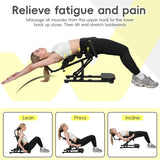 Hiborth Mini Inversion Table, Spinal Decompression Machine for Back Pain Relief, 330 lbs Weight Capacity, Foldable Back Stretcher for Home Gym, Inversion Equipment for Full Body Relaxation Black