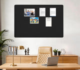Large Cork Bulletin Board 48" x 36", Felt Pin Board, Black
