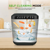 Nutrichef 3L Electric Kitchen Composter - Compost’s Organic Material & Food Scraps | Countertop Automatic Compost Bin | Dry, Crush, & Cooling Functions | Perfect for Kitchens & Apartments | Grey