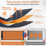 Warming Mat for Food Extra Large - 36”x15” Electric Food Warmer with Heat Resistant Pad, 11 Temperature & 20 Timer Settings with 6 Preset Modes, Dual Temperature Display, Child Lock & Auto Shut-Off