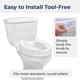 Drive Medical Raised Toilet Seat with Lock, Standard Seat, 4"