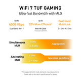 ASUS Tuf Gaming Be6500 (Tuf-Be6500) Wireless Router, W129022440 ((Tuf-Be6500) Wireless Router 2.5 Gigabit Ethernet Dual-Band (2.4 Ghz / 5 Ghz) Black)
