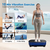Natini Vibration Plate Exercise Machine, Vibration Plate for Lymphatic Drainage, Whole Body Workout Vibration Fitness Platform (Blue)