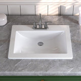 Bathroom Sink Under Counter Modern Art Basin with Overflow Deer Valley