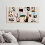 MaxGear Extra Large Bulletin Board 72" x 48", Light Tan Felt Wall Tiles