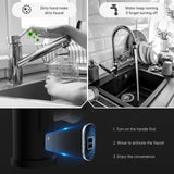 DAYONE Matte Black Touchless Kitchen Sink Faucet with Pull Down Sprayer and Soap Dispenser, Stainless Steel Motion Sensor Touch Faucet for Kitchen Sink Smart Hands-Free Single Handle