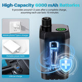 COOLIGO Portable Camping Shower with Heater, 6000mAh Rechargeable Camping Shower with 2000W Immersion Heater, LED Display, Heated Outdoor Shower for Travel, Hiking, Car, Pet