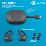 Wireless Workout Earbuds Featuring C3 Clear Calling, Secure Earhook Sport Design, 32+ Hour Bluetooth Playtime, and 3 EQ Sound Settings (Graphite) JLab