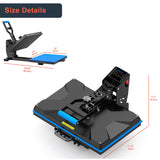 Slide Out (12.25") Heat Press Machine for T Shirts, Clamshell Pull Out Lower Platen