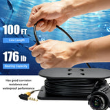 Fish Finder Depth Finder, 4.3 Inch Underwater Fishing Camera Portable Fishfinder with 480 * 272 HD Display, 100FT/Waterproof IP68, for Kayak/Boat/Ice Fishing, Includes Transducer & Mounting Kit