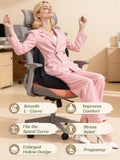 Benazcap Memory Foam Seat Cushion with Lumbar Support Pillow for Office Chair