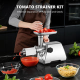 AIRMSEN Electric Meat Grinder & Tomato Sauce Press Maker with Strainer - Heavy Duty Food Mill Machine for Grinding Meat