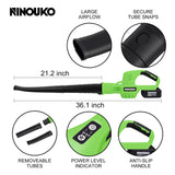 Leaf Blower Cordless, 20V Electric Cordless Leaf Blower with 4000mAh Battery and Charger, 2 Speed Modes