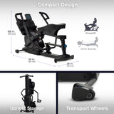 Teeter Power10 Rower with 2-Way Magnetic Resistance Elliptical Motion - Indoor Rowing Machine w/Bluetooth HRM Connectivity, Teeter Move App - Free Classes & Coaching (Power10) Teeter