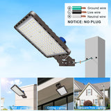 Dream Eeve 350W LED Parking Lot Lights Outdoor Trunnion Mount 5000K 3Pack