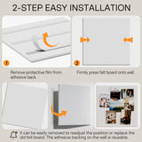 MaxGear Extra Large Bulletin Board 72" x 48", White Felt Wall Tiles Pushpin