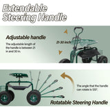 Garden Cart with Seat on Wheels Rolling Gardening Stool with Wheels Heavy Duty for Planting with 360 Degree Swivel