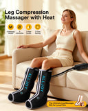 ALLJOY Fathers Mothers Day Gifts, Leg Massager with Heat and Compression, Sequential Leg Compression Massager Boots w/ 2 Heat 4 Mode 4 Intensity, Leg Massager for Circulation and Pain Relief FSA