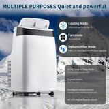 10000 BTU Portable Air Conditioner with White Body, Cooling, Dehumidifying & Fan Features, Quiet Operation, Suitable for Medium Rooms, 24-Hour Timer & Energy Efficient