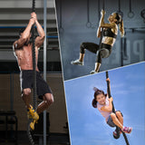 DAJOUJS Climbing Rope 1.5 Inch Diameter 10FT Length Gym Climbing Rope for Workout Fitness & Strength Training, Gym Rope, Exercise Climbing Rope in Black for Adults or Kids Outdoor & Indoor DAJOUJS